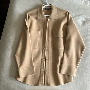 Make oversized stretch knit cardigan